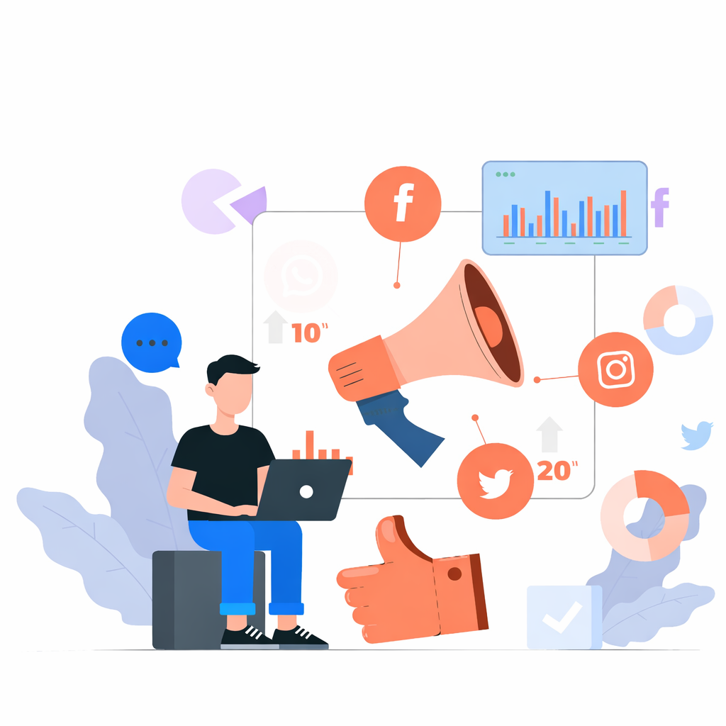 Abstract partnership workflow illustration